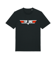 black dad t-shirt with the slogan 'top dad'