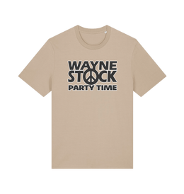 sand movie t-shirt with the slogan 'waynestock party time'
