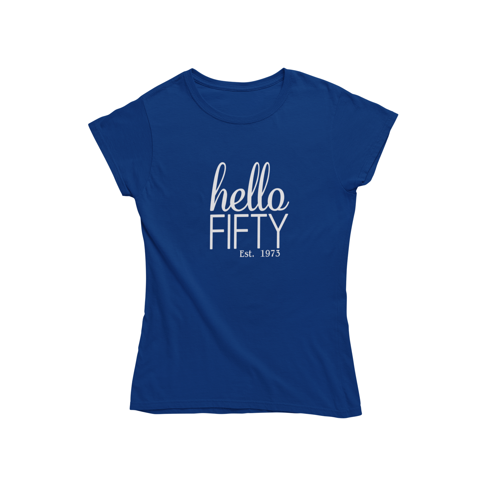 Teevolution has the perfect tee for your 50th birthday celebration! Our Hello 50 Women's Fitted T-Shirt is perfect for anyone born in 1973. Get your hands on one of these stylish and comfortable t-shirts and celebrate your milestone birthday in style!