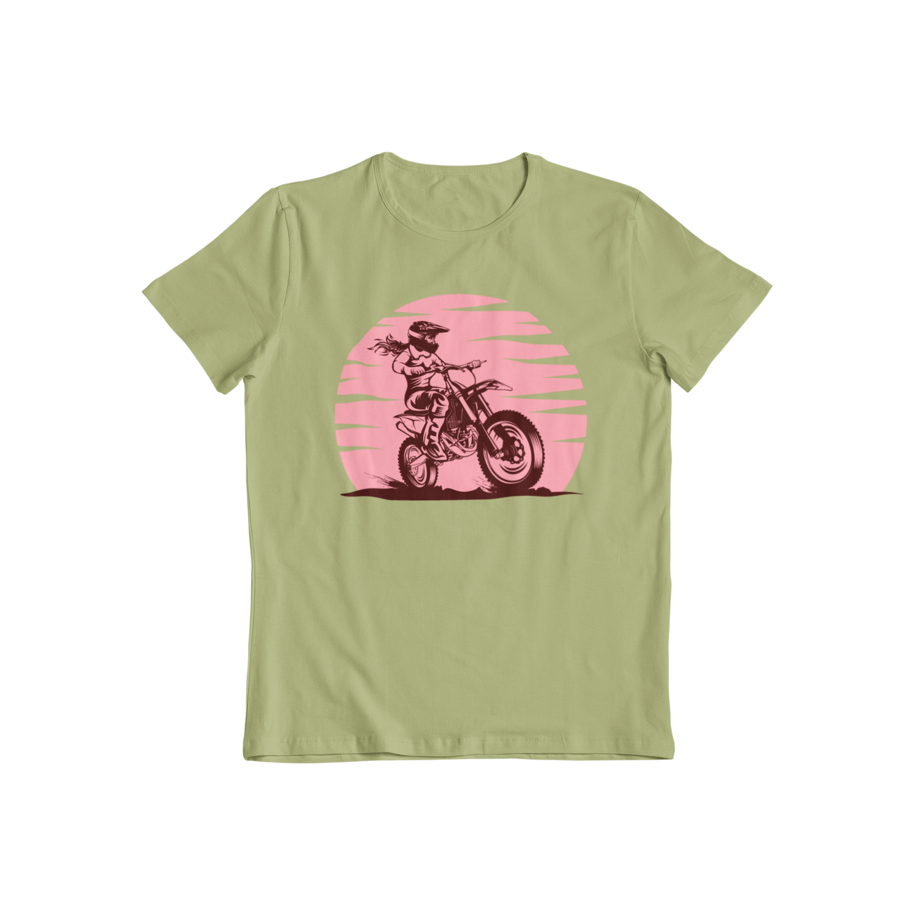 Are you a female Moto X lover? Then you'll love our tshirt from teevolution. Featuring a woman riding a Moto X bike in front of a beautiful sunset, this t-shirt is perfect for anyone who loves adventure and style. Get yours today and show off your passion for Moto X!
