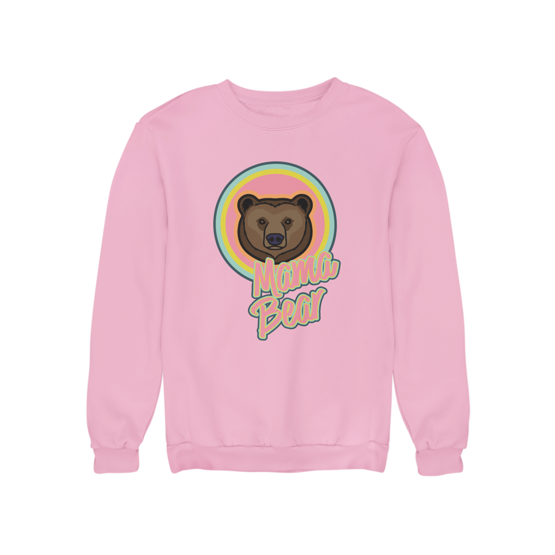 Looking for a stylish and comfortable sweatshirt? Teevolution has a perfect one for you! Our women's bright and colorful graphic sweatshirt features a graphic of a bear with the words "Mama Bear" on it. Stay cozy and fashionable with Teevolution's graphic sweatshirt collection.