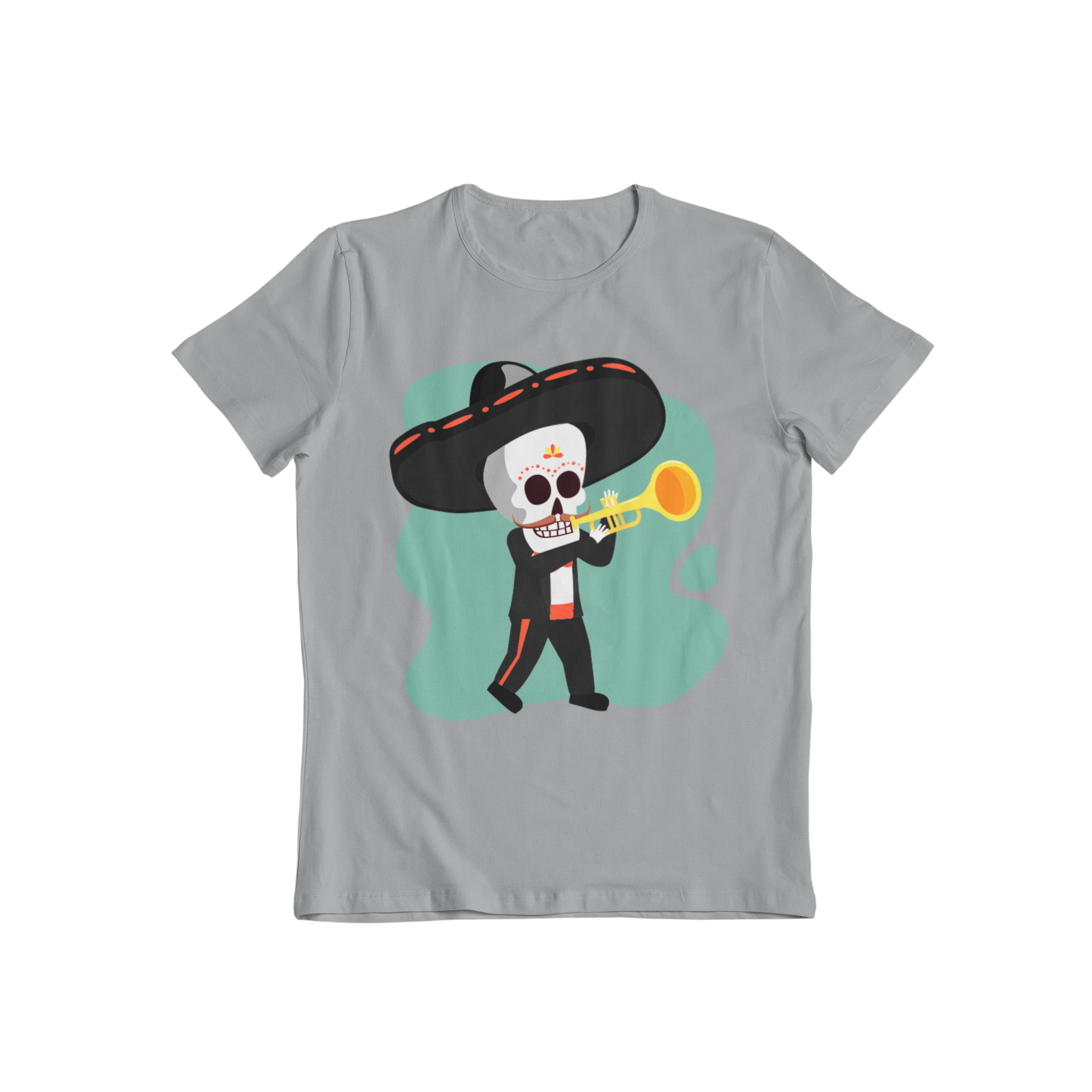 Get ready for summer with Teevolution! Our Skeleton Mariachi Trumpeter graphic tee is bold and fun, perfect for any summer occasion. Stand out from the crowd and add some flair to your wardrobe with Teevolution.